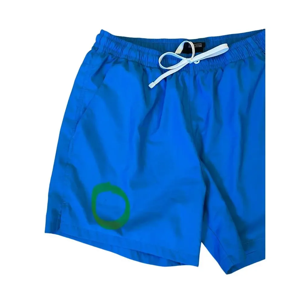 Nike Men’s Woven Athletic Shorts Blue White Drawstring Mesh Lined Size Large